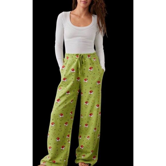 American Eagle Grinch pajama pants Christmas size XXS NWT - Picture 1 of 5